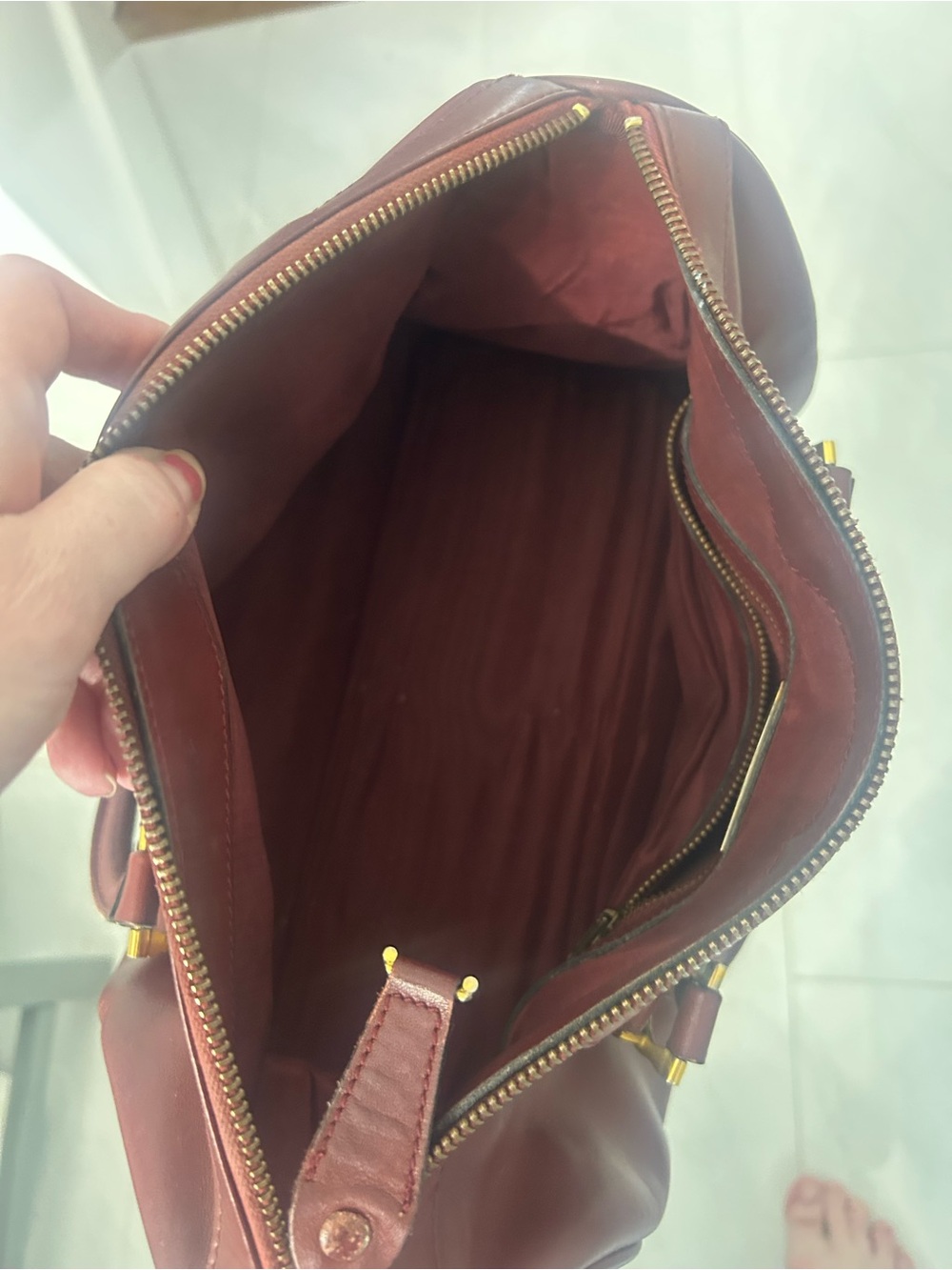 Cartier Leather Boston Bag - Picture 10 of 11